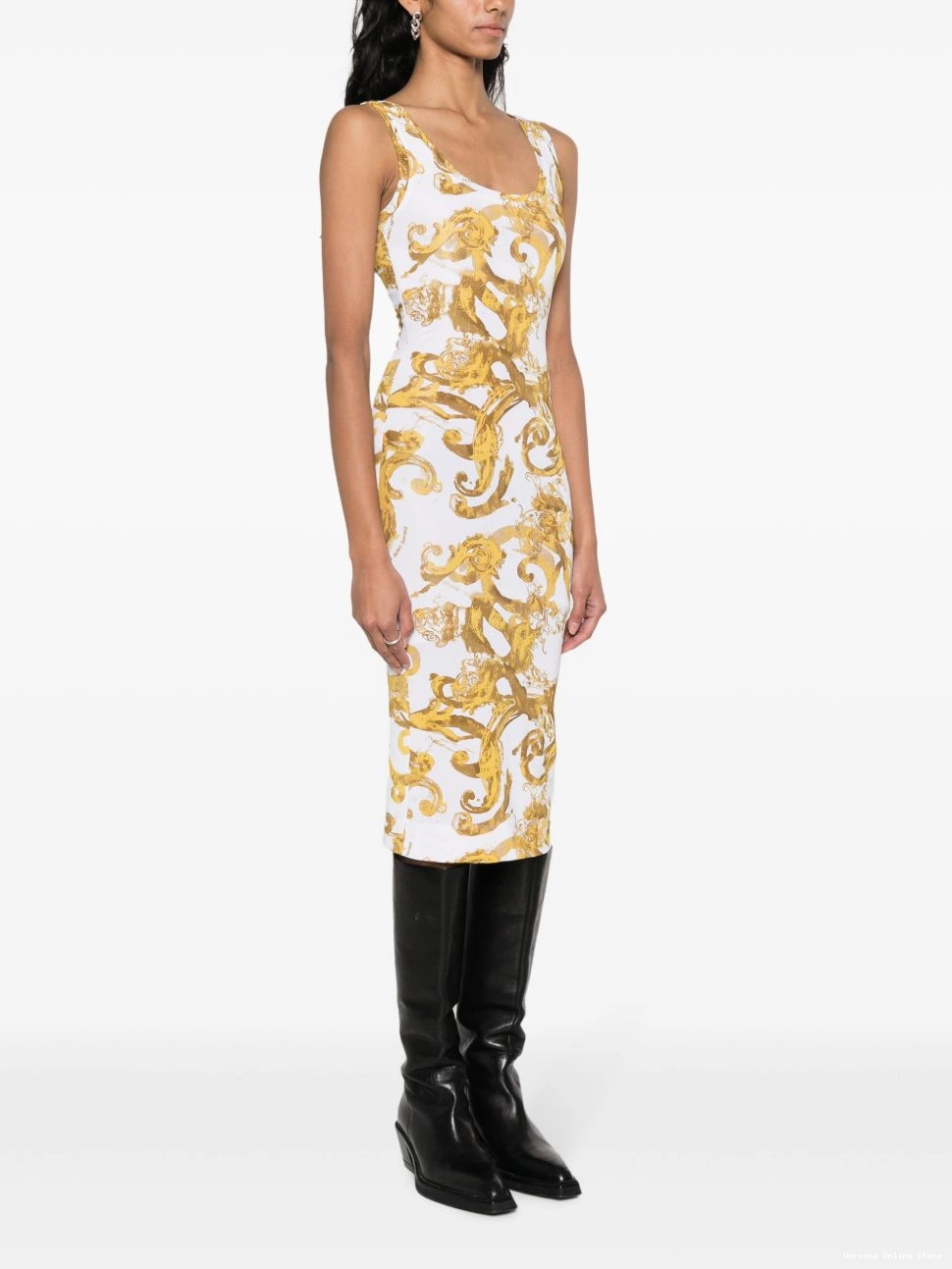 Cheap dress Jeans Barocco-print Couture Women midi Versace 0821